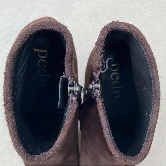 Pedro Garcia Brown Suede Heeled Ankle Booties/Boots-Women’s 7.5-Classic-Formal - Picture 7 of 11